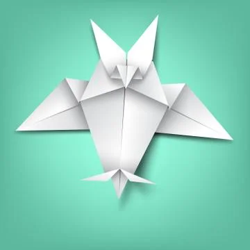 Wisdom on bat paper folding Stock Illustration
