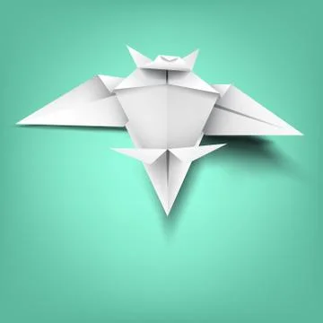 Wisdom on bat paper folding Stock Illustration