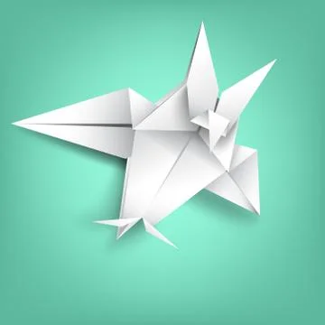 Wisdom on bat paper folding Illustrazione stock