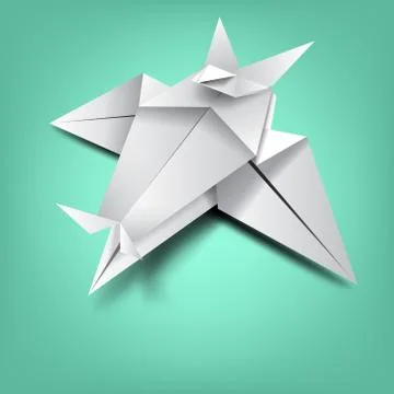 Wisdom on bat paper folding Stock Illustration