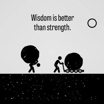 Wisdom is Better than Strength Illustrazione stock