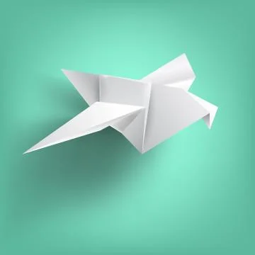 Wisdom on bird paper folding Stock Illustration