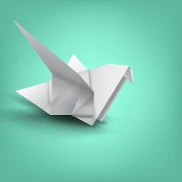 Wisdom on bird paper folding Illustrazione stock