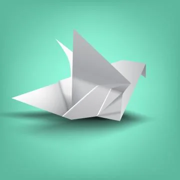 Wisdom on bird paper folding Illustrazione stock