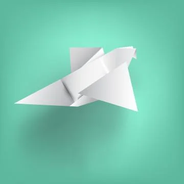 Wisdom on bird paper folding Stock Illustration