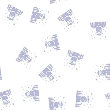 Wisdom elderly man glyph seamless pattern Stock Illustration