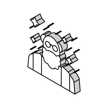 Wisdom elderly man isometric icon vector illustration Stock Illustration