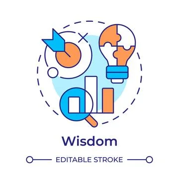 Wisdom multi color concept icon イラスト素材