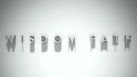 Wisdom path 3D title animation with shadows on a white background Stock Footage 297667610