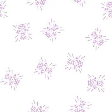 Wisdom pineapple glyph vector seamless pattern Stock Illustration