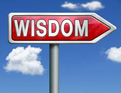 Wisdom road sign arrow Stock Illustration
