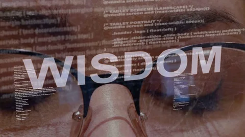 Wisdom text on female software developer Stock Footage 107780431