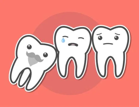 Wisdom tooth causes pain concept. Stock Illustration