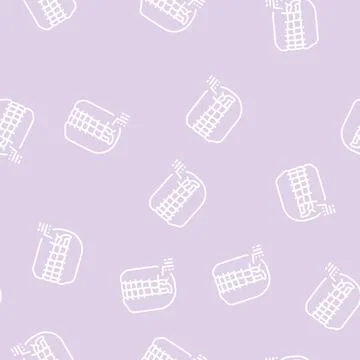 Wisdom tooth line seamless pattern 스톡 일러스트