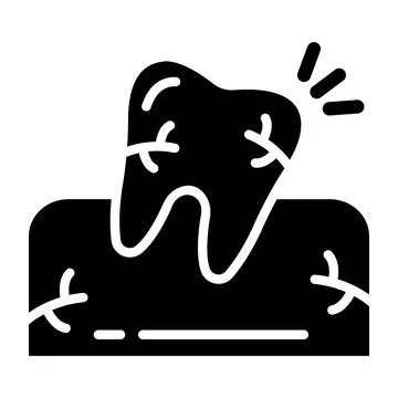 Wisdom Tooth Vector Icon Design Illustration Stock Illustration