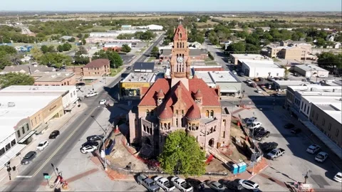 Wise County Courthouse in Decatur Texas timelapse Stock-Footage 255480663