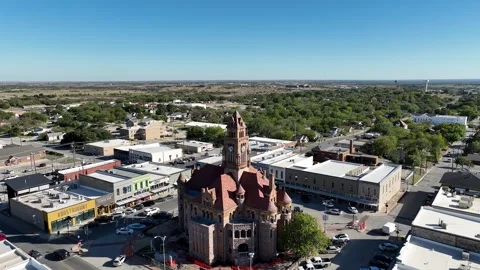 Wise County Courthouse in Decatur Texas circling around shot Stock Footage 255519856
