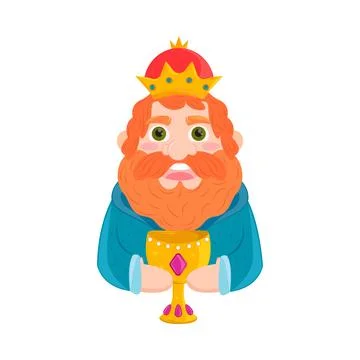 Wise king gaspar with gift Stock Illustration