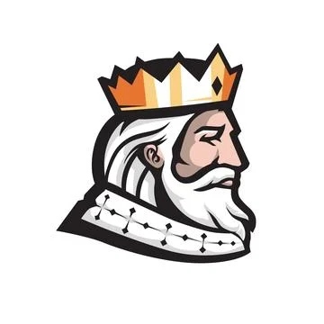 Wise King Head Mascot Stock Illustration