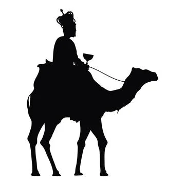 Wise men gaspar in camel Stock Illustration