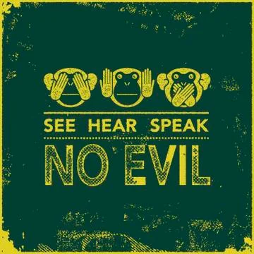 Wise monkeys. Vector illustration. Stock Illustration