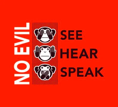 Wise monkeys. Vector illustration. Stock Illustration