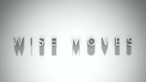 Wise moves 3D title animation with shadows on a white background 動画素材 297667572