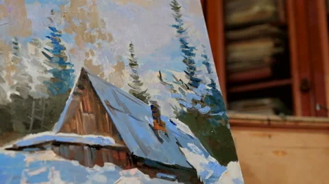 The wise old painter Stock Footage 61436910