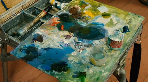 The wise old painter Stock Footage 61750313