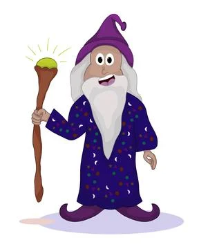 Wise OLd Wizard Stock Illustration
