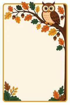 Wise Owl Education Frame 스톡 일러스트
