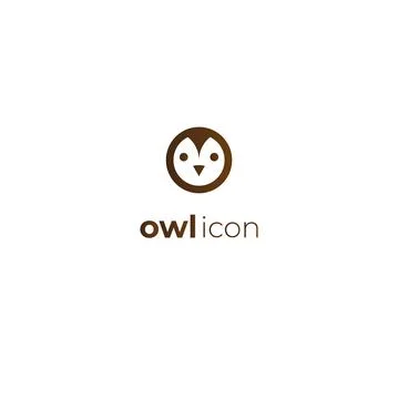 Wise owl icon. Concept of logo design for education, app, website, school or Stock Illustration