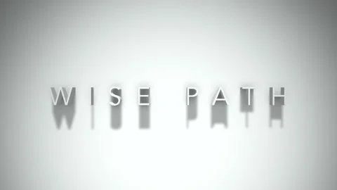 Wise path 3D title animation with shadows on a white background Stock Footage 297669820