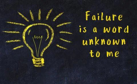 Wise quotation and a chalk drawing of a bulb on black chalkboard Stock Photos