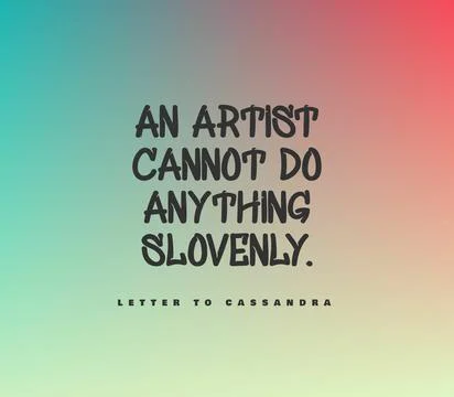 Wise quote about the accuracy of the work of an artist Stock Illustration