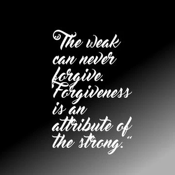 Wise quote about forgiveness Stock Illustration