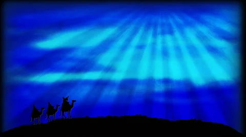 Wisemen at Midnight 1080  background Stock Footage 50778530