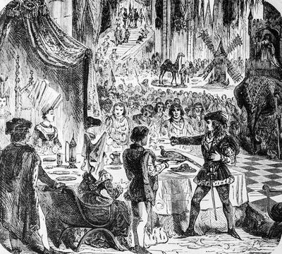 The wish of doing so 1454 ,edition lahure 1881 Stock Illustration