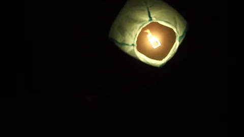 A Wish lamp floats into a blur Video stock 104405535