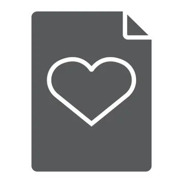 Wish list glyph icon, e commerce and marketing Stock Illustration
