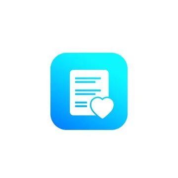 Wish list icon, vector Stock Illustration