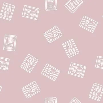 Wish list line seamless pattern 스톡 일러스트