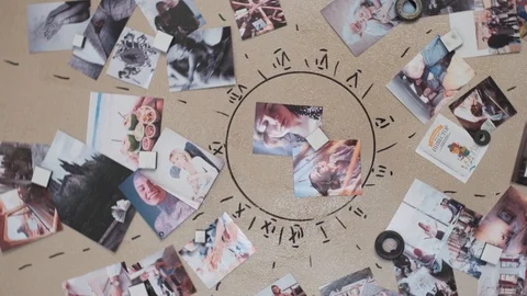 Wish map on the wall Stock Footage 126686534