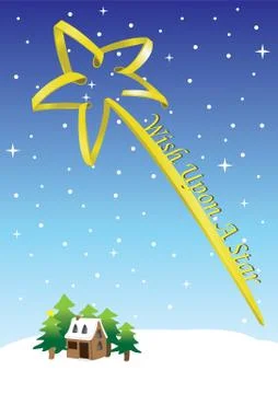 Wish upon a star concept vector illustration Stock Illustration