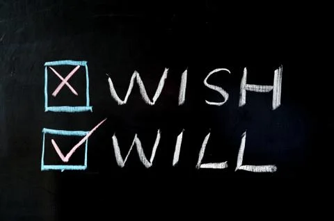 Wish versus will Stock Photos