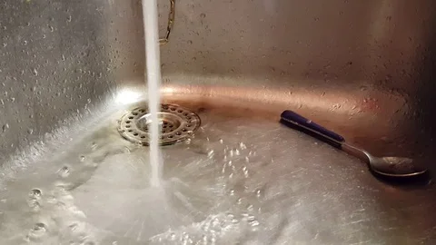 Wish of water in a sink Stock Footage 71228543
