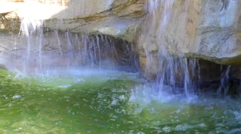 Wishing fountain, coins in the water Stock Footage