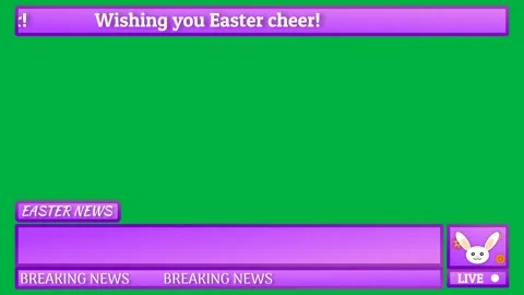 Wishing you easter cheers animation on green screen with cute bunny. Stock Footage 268573334