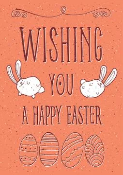 Wishing you a Happy Easter Stock Illustration
