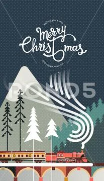 Wishing you a very Merry Christmas and Happy New year. Winter calligraphy and Stock Illustration